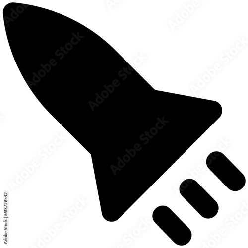 Icon of missile is showing the concept of business launch 