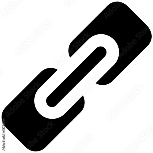 Link building flat icon of linkage 
