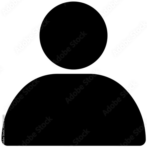 Flat rounded icon of user
