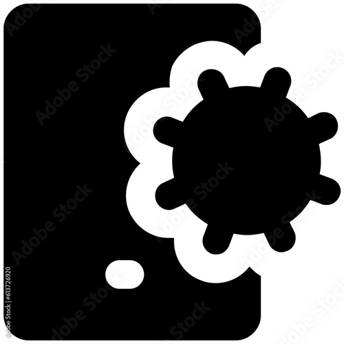 Flat rounded icon of graph 