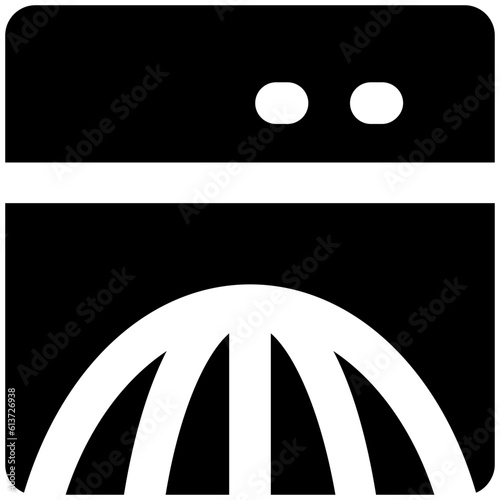 Flat rounded icon of graph 