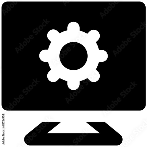 Flat rounded icon of graph 