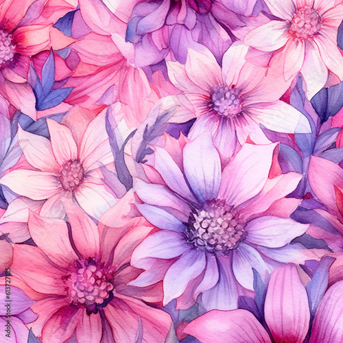 Beautiful pink chamomile flowers as background © Dodi