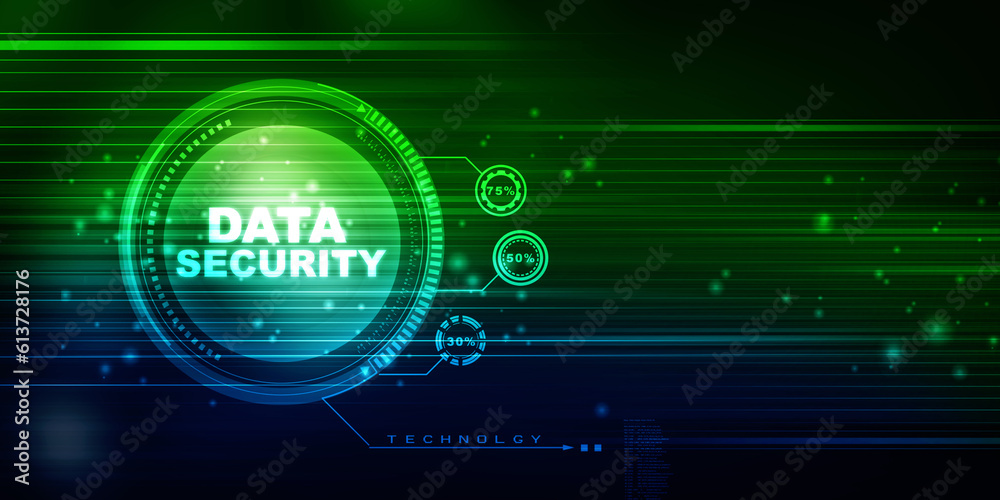 Obraz premium 2d illustration abstract data security