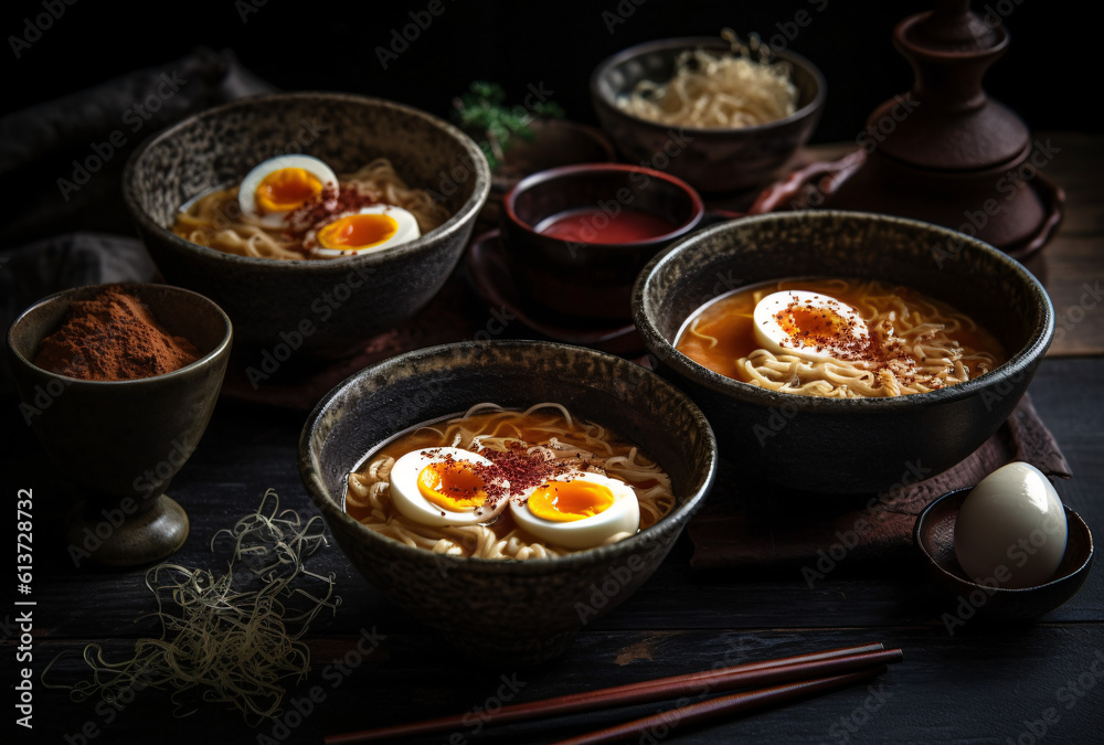 Sapporo miso ramen in a bowl Sapporo miso ramen in a bowl