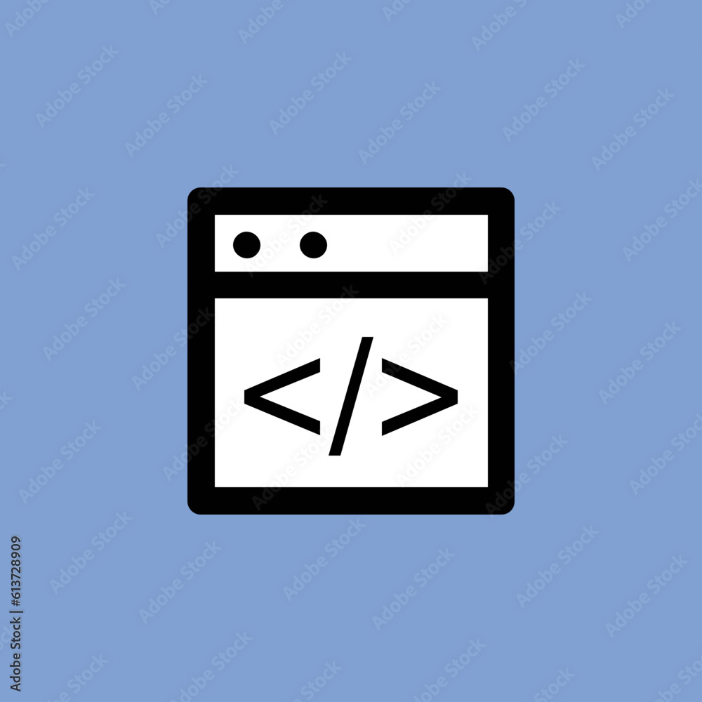 Programming language, icon design of HTML coding Programming language, icon design of HTML coding