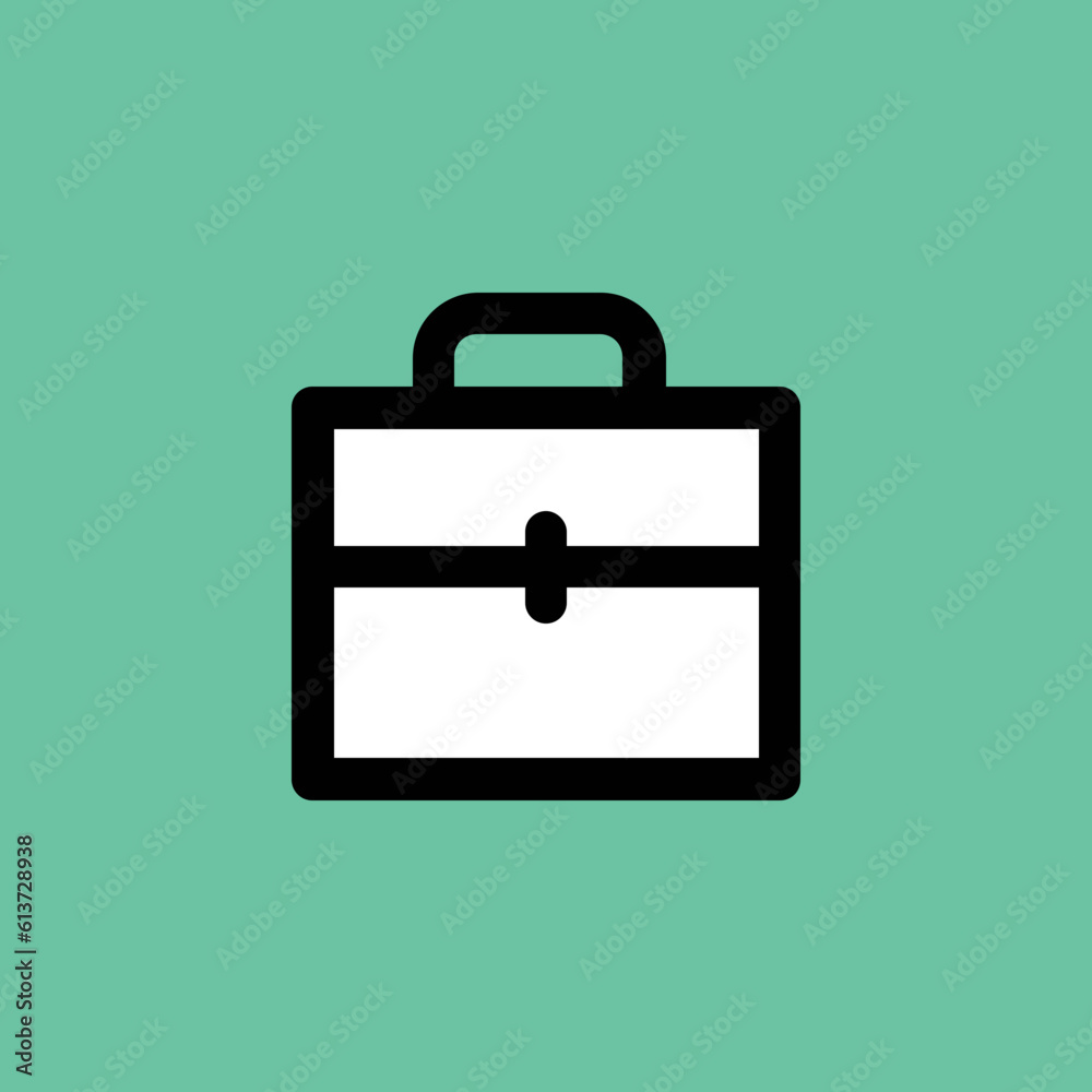 Premium flat rounded icon of briefcase 