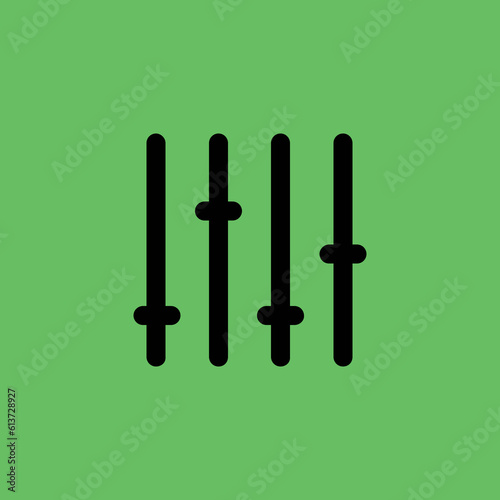 Flat icon of volume adjuster 