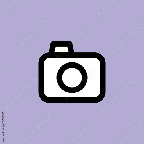 Captivating flat rounded icon of digital camera 