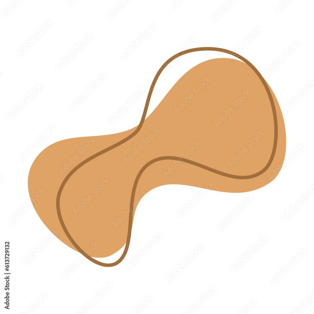 Abstract liquid shape. Fluid aesthetic flat color design vector illustration template. Ready to use for print and web design