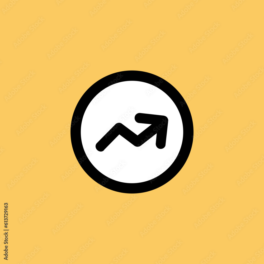 Flat icon of right arrow 