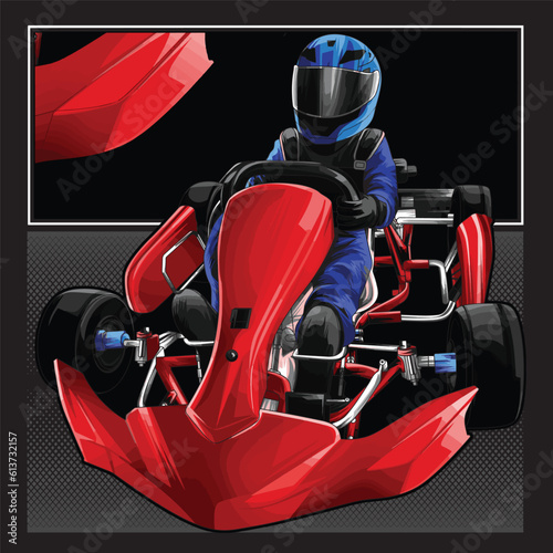 red drag race illustration isolated in black background for poster, t-shirt, graphic design, business element, and card