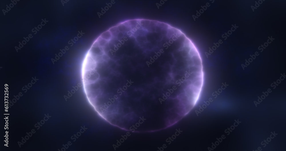 Abstract purple energy sphere round glowing magical digital futuristic space background Abstract purple energy sphere round glowing magical digital futuristic space background