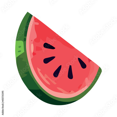 Juicy watermelon slice, fresh and healthy snack