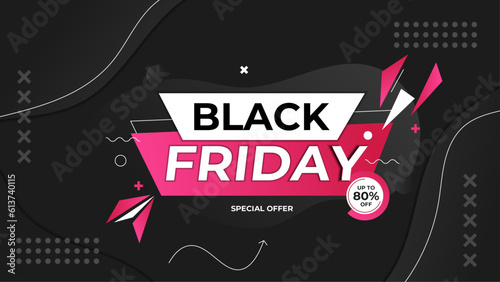 Vector flat black friday sale background