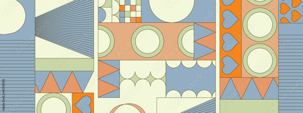 Vector flat design geometric pattern background