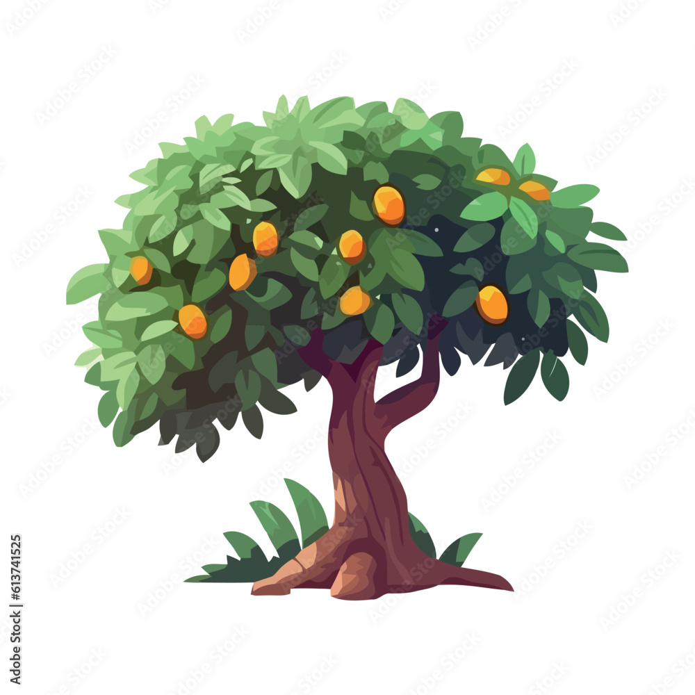 Green leaves on mango tree