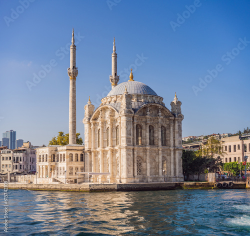 Mosque of Ortakoy. Ortakoy Mosque at the bridge in the Bosphorus in Istanbul. Istanbul. Turkey