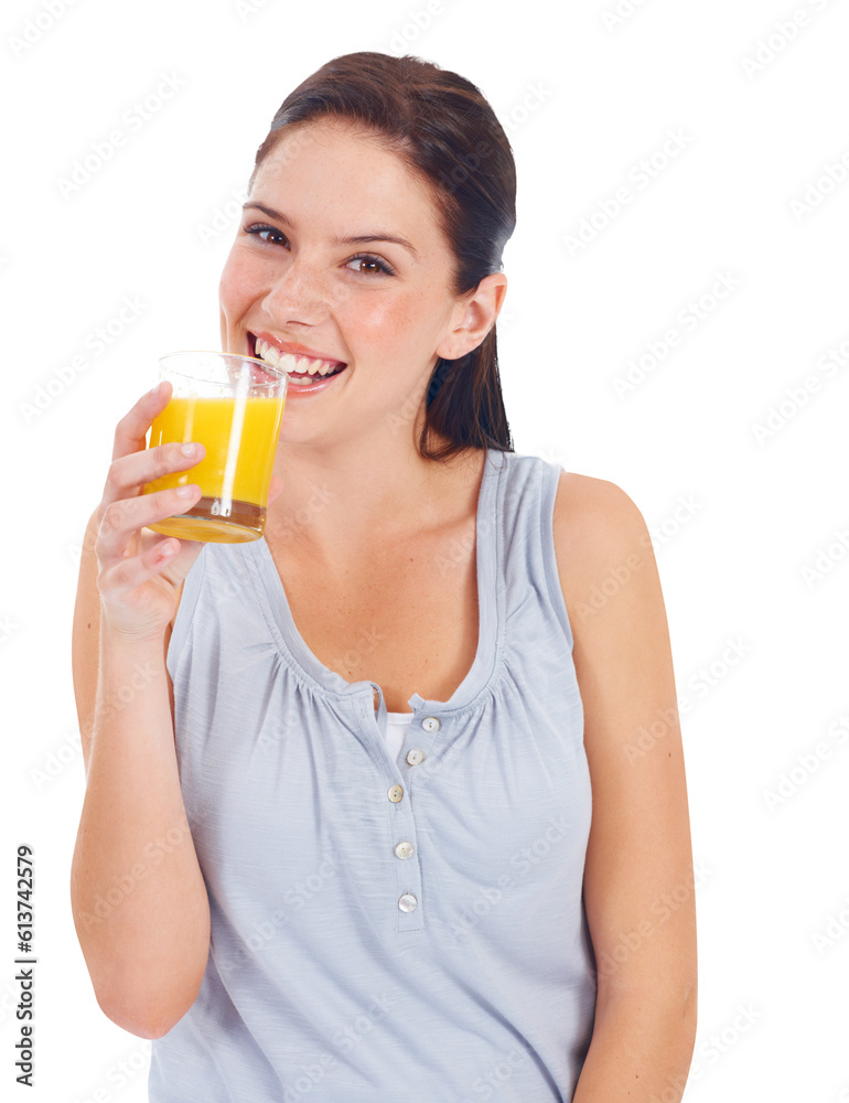 Woman in portrait, juice in glass and health, wellness and fruit drink isolated on png transparent background. Young female person with healthy beverage, diet and detox with hydration and vitamin c Woman in portrait, juice in glass and health, wellness and fruit drink isolated on png transparent background. Young female person with healthy beverage, diet and detox with hydration and vitamin c