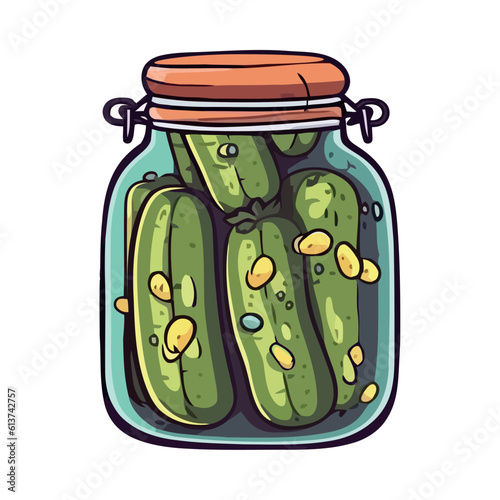 pickled gherkins marinated in vinegar