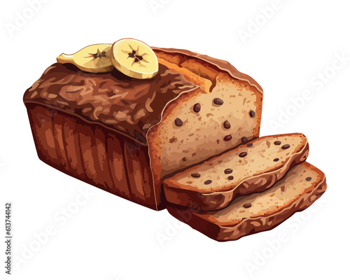A gourmet dessert sweet banana bread