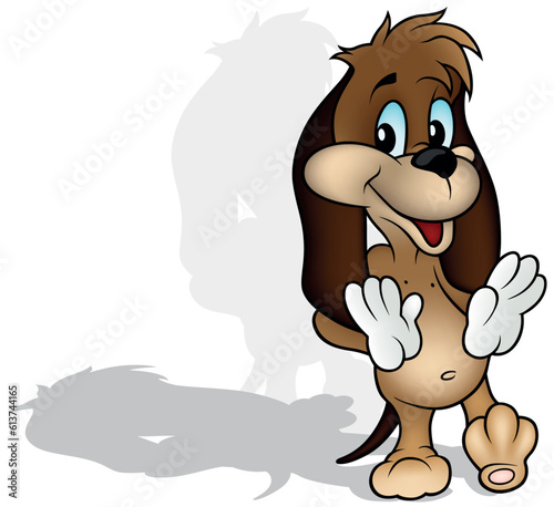 Smiling Doggy Standing on H...
