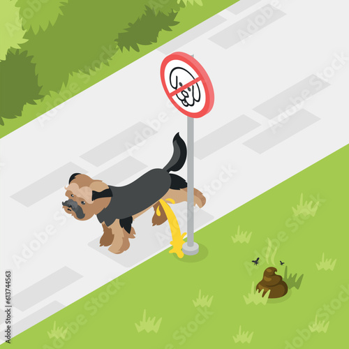 People Clean After Dogs Composition