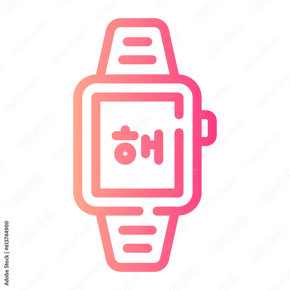 wristwatch Line Gradient Icon wristwatch Line Gradient Icon
