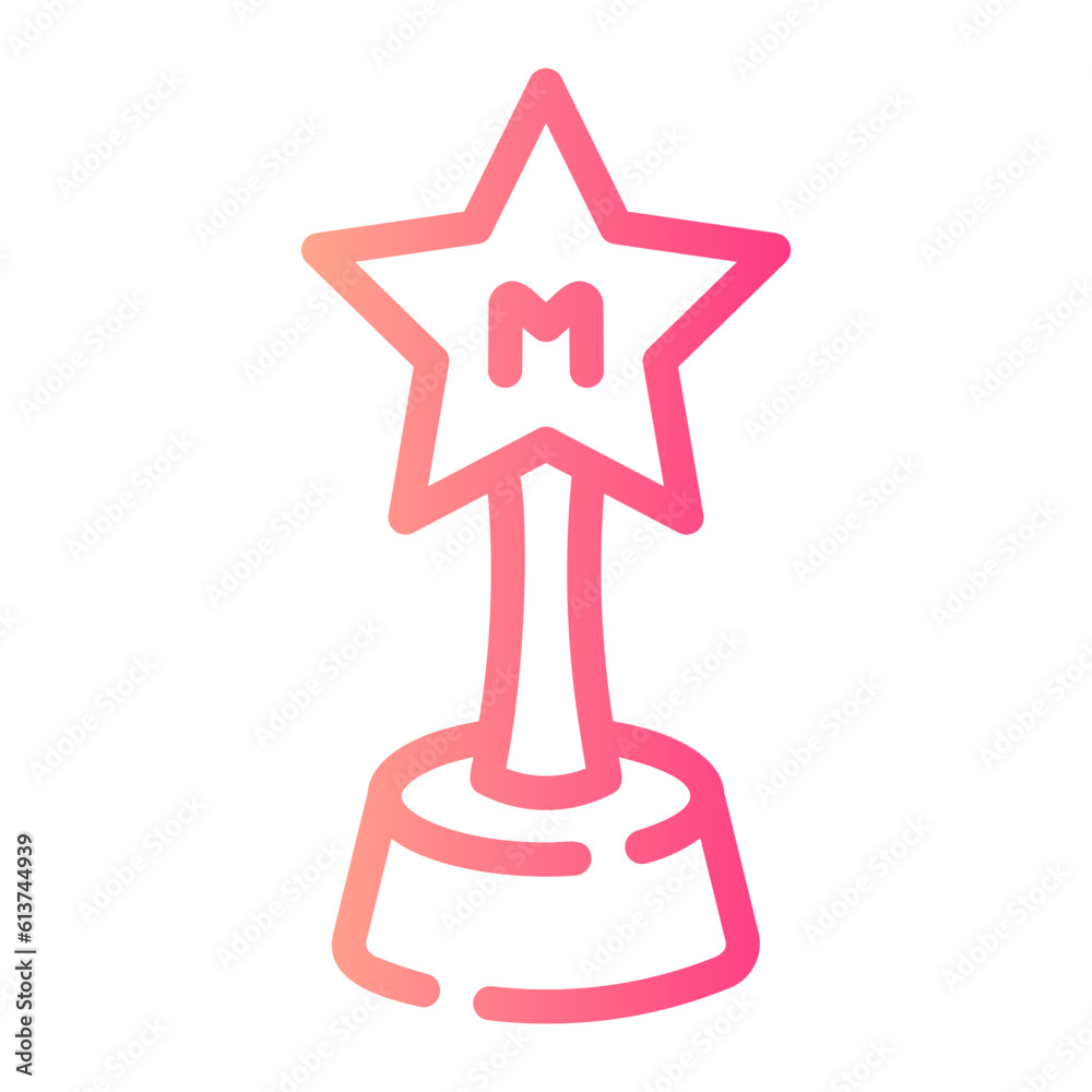 trophy Line Gradient Icon trophy Line Gradient Icon