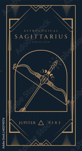 Sagittarius Signs Symbol Zodiac Illustration