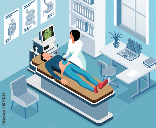 Gastroenterologist Isometric Illustration