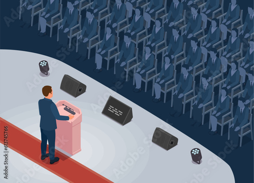 Conference Hall Background Illustration