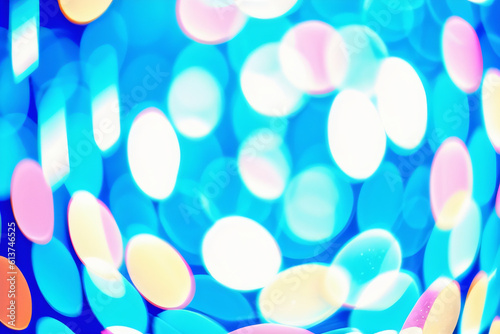 blue background, bokeh