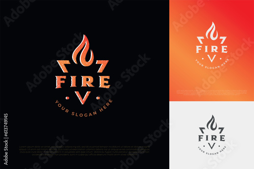 Fire logo for hot bar and restaurant