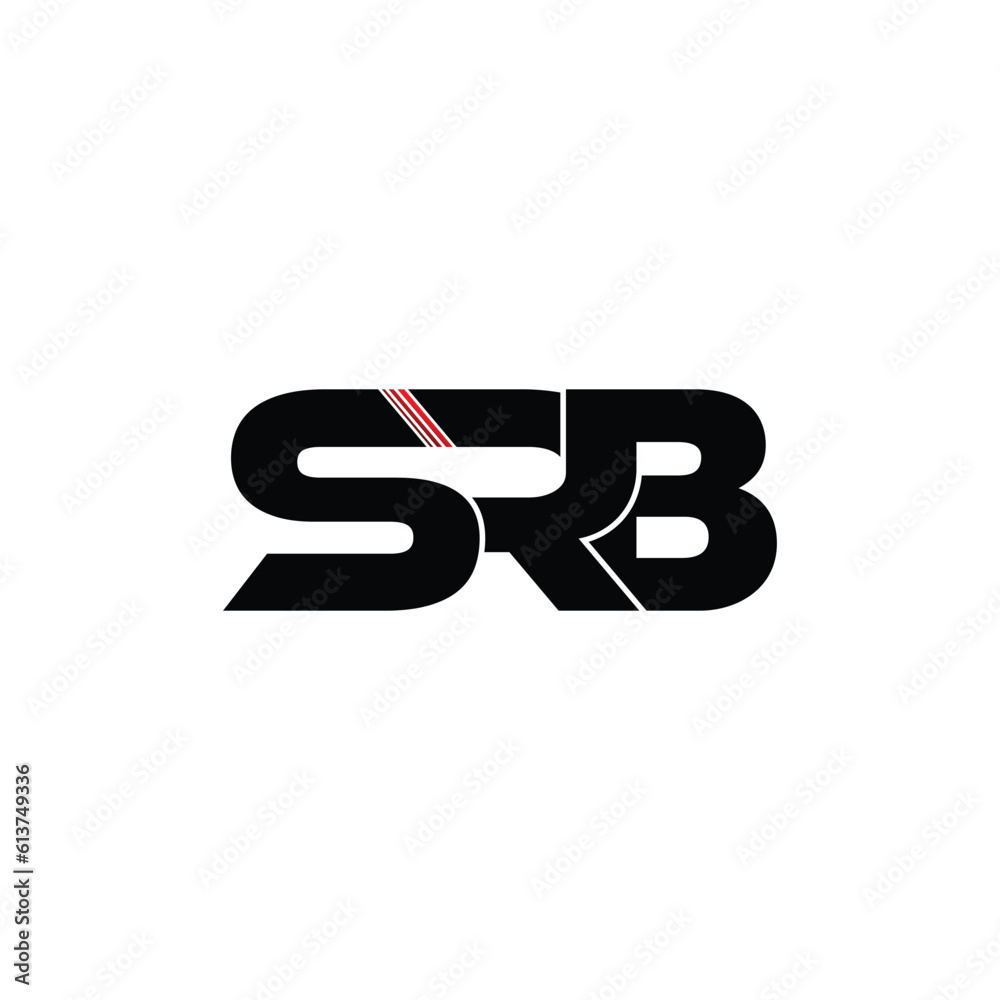 SRB letter monogram logo design vector