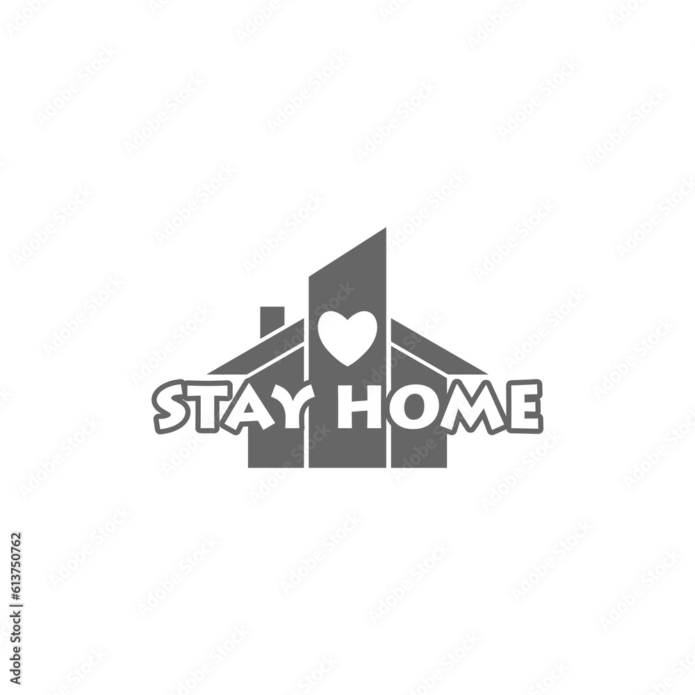  Stay home icon isolated on transparent background