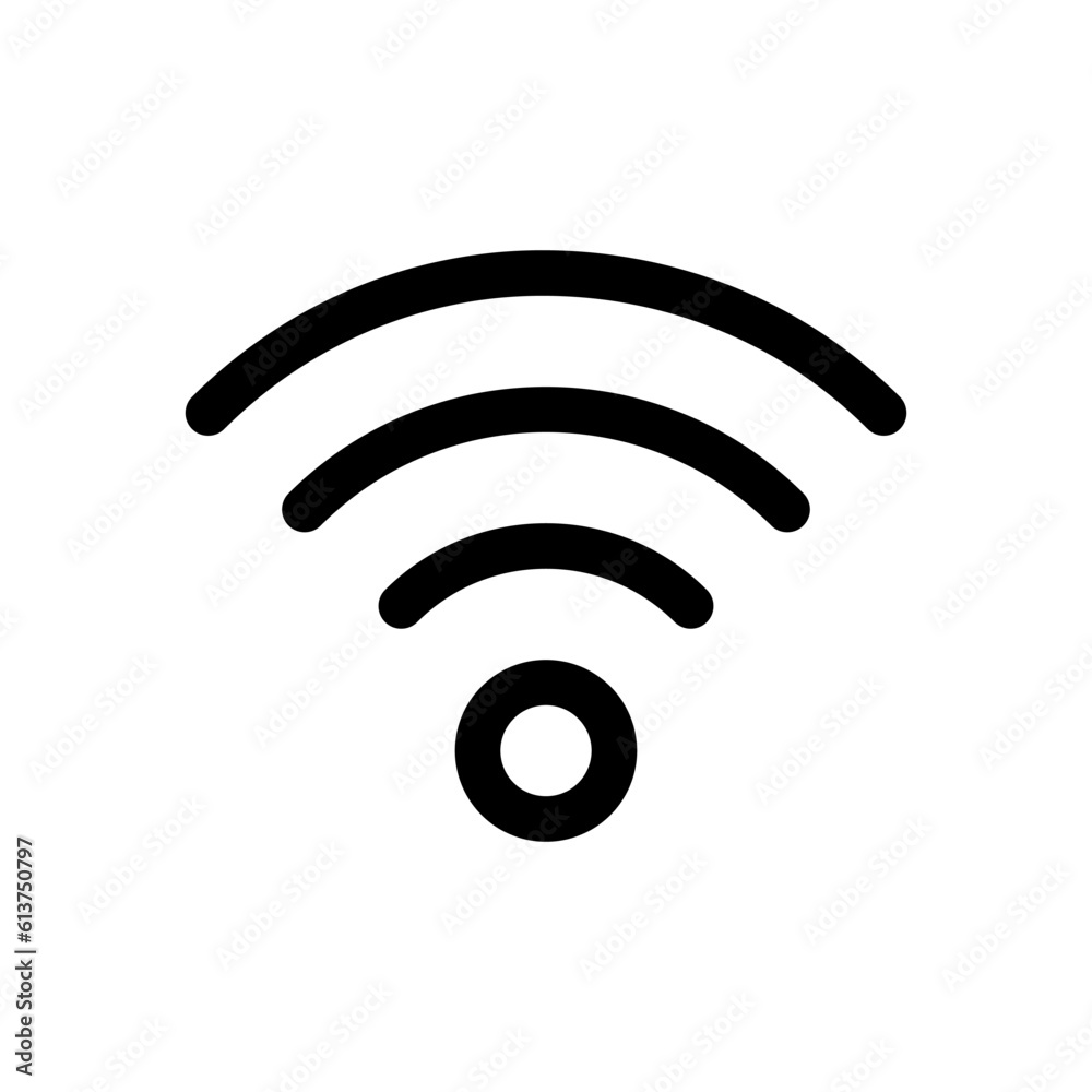 Wi-fi outline icon. Vector graphics Wi-fi outline icon. Vector graphics