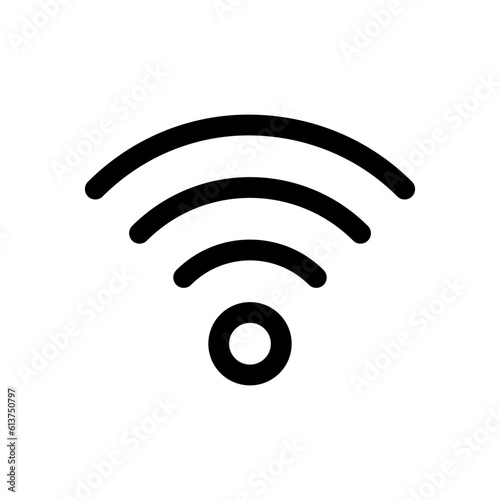 Wi-fi outline icon. Vector graphics