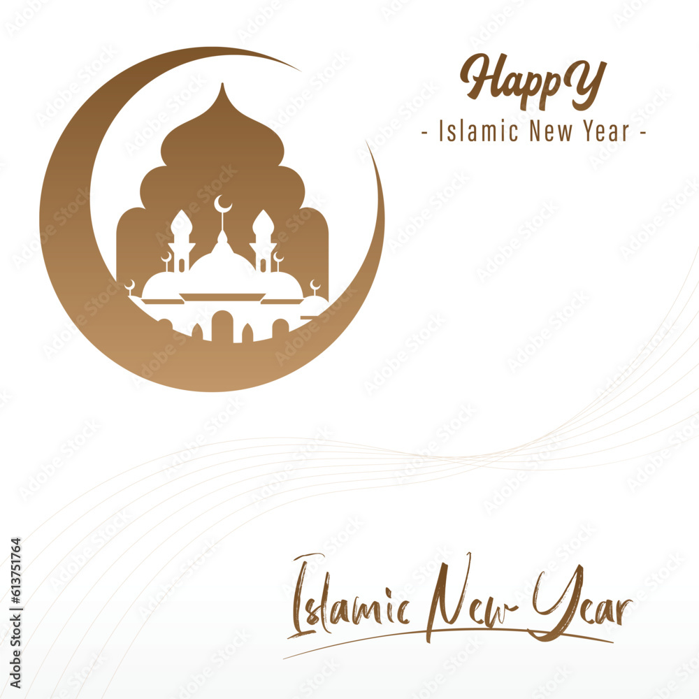 social media feed template design for the celebration of the Islamic New Year 1 Muharram with a