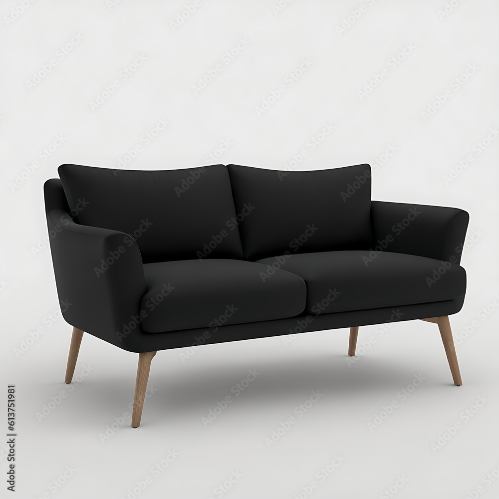 black sofa isolated on white background black sofa isolated on white background