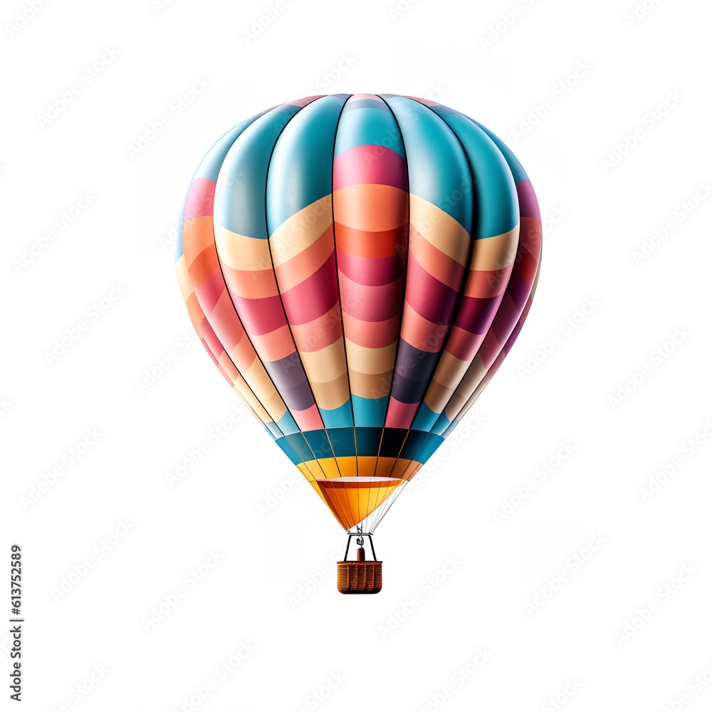 Hot Air Balloon on White Backgroud Hot Air Balloon on White Backgroud