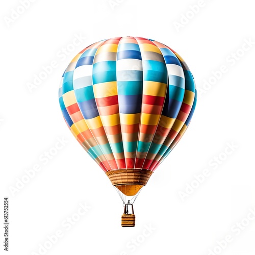 Hot Air Balloon on White Backgroud