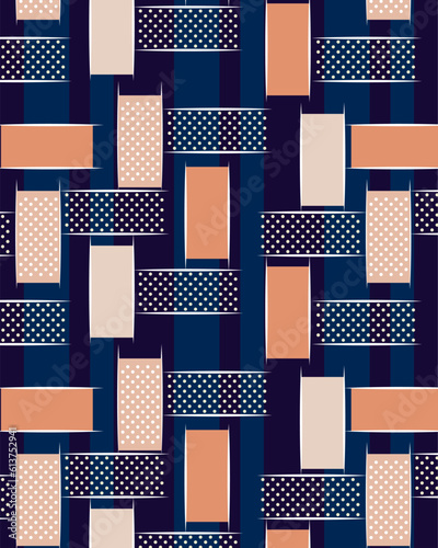 Abstract decorative design with vector pattern and dots design rhombus