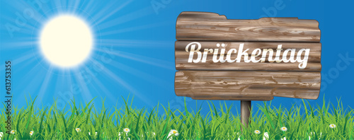 Holzschild Brückentag