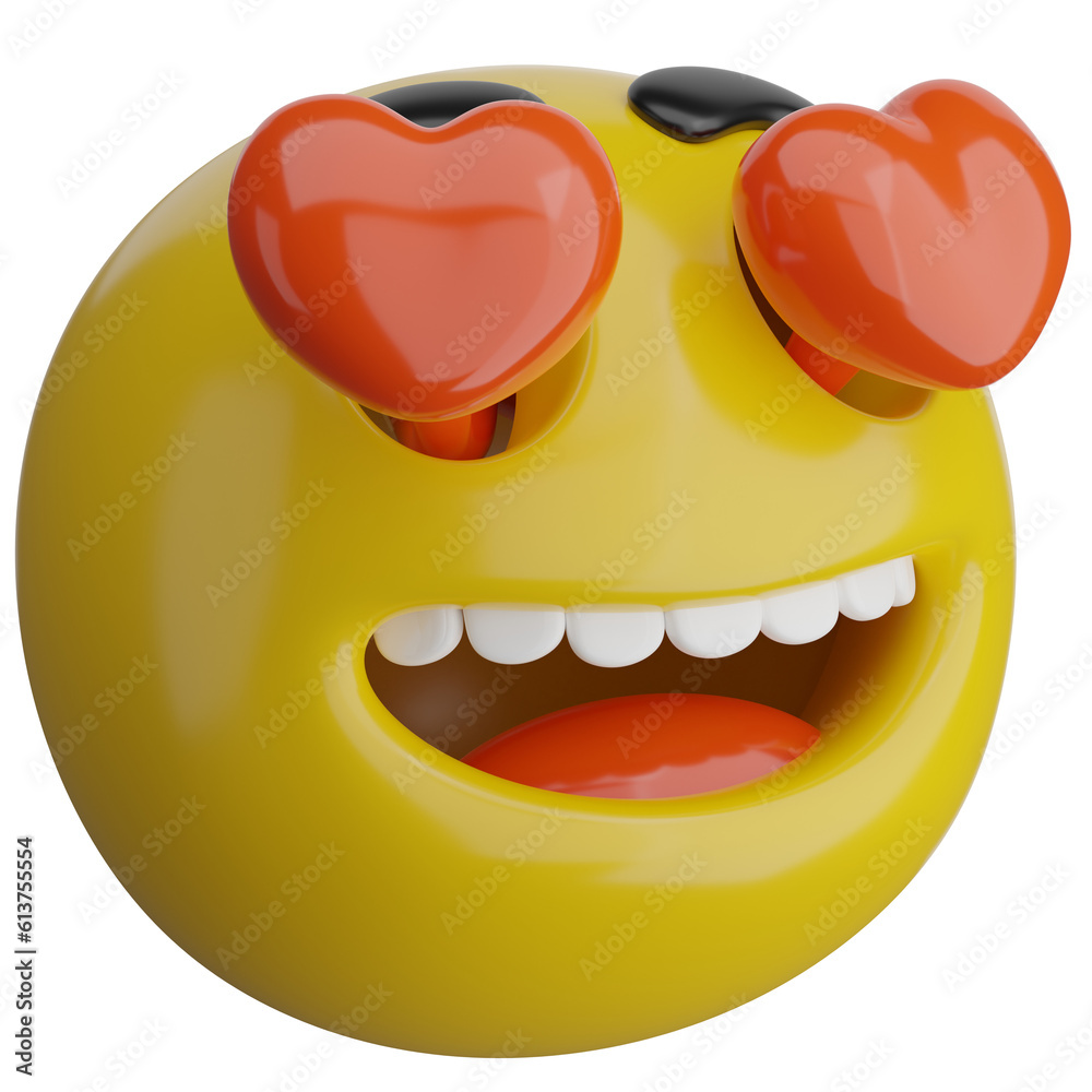 3d render of emoji,cartoon emoji isolated. 3d render of emoji,cartoon emoji isolated.