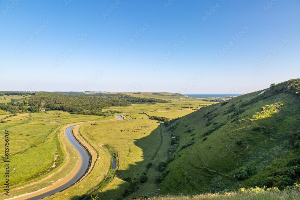 Looking out over the Cuckmere Valley towards the Sussex coast, from Hindover Hill Looking out over the Cuckmere Valley towards the Sussex coast, from Hindover Hill