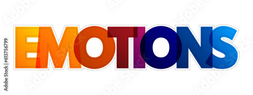 Emotions colorful text quote, concept background