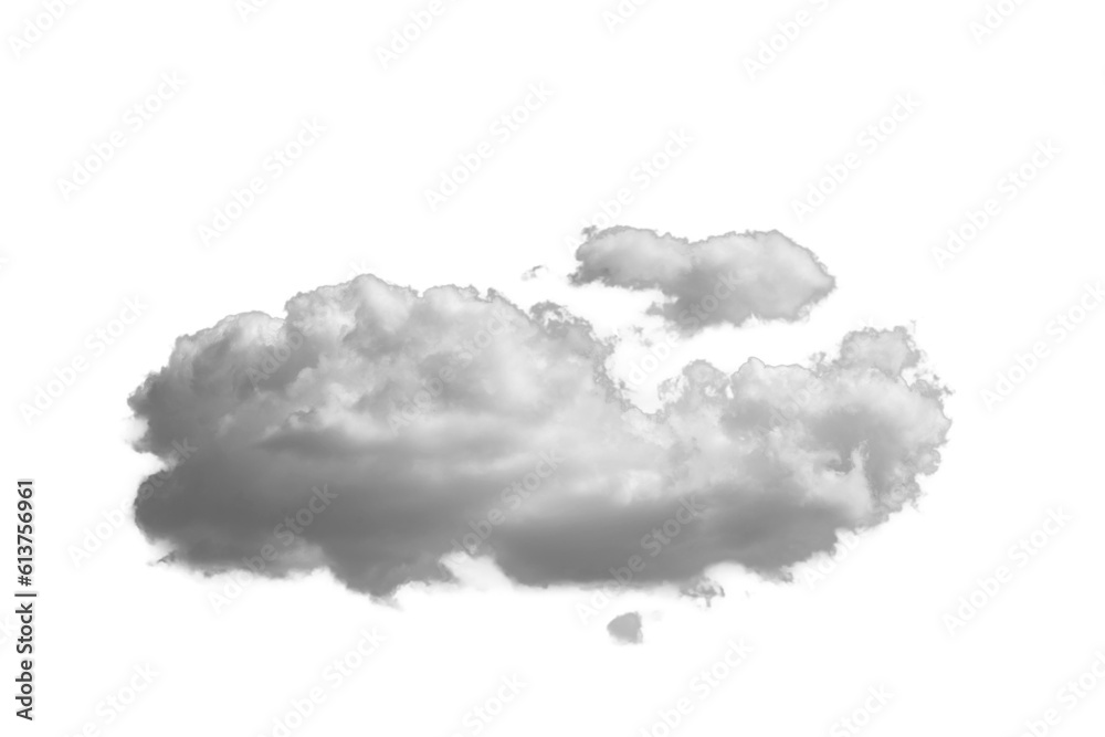 white fluffy clouds standing out against a black background and a blue sky