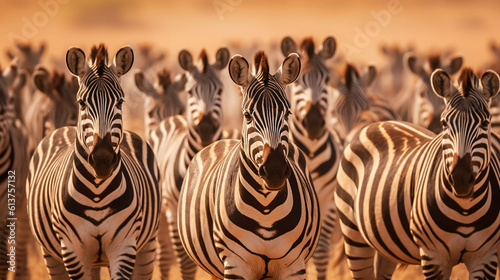Regal Zebra Herd on the Vast Plains © Victor