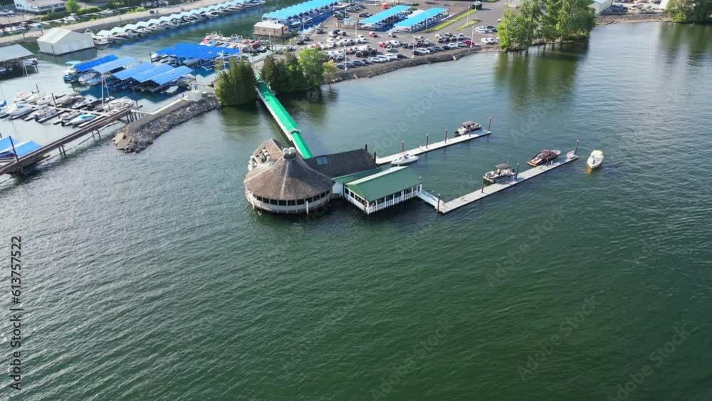 Coeur d' Alene, Idaho USA June 07 2023 Aerial view of one of the